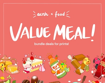 ACNH x Comida: ¡Impresiones! (¡Oferta de paquete de comidas de valor disponible!)