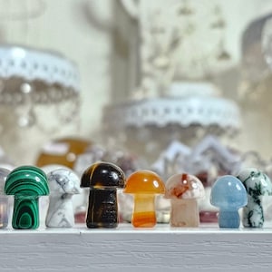 Mini Crystal Mushroom Carving