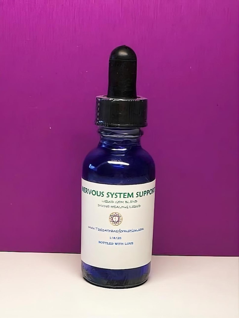 Nervous System Support Therapeutic Gemstone Vibrational Essence / Divine Healing Liquid image 1