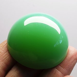 Groene Andara-kristal cabochon: Angel Aura Healing Tool (40 mm)