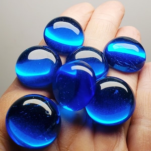 Electric Blue Andara Crystal Cabochon 20mm Chakra Set  - 5th Dimensional Healing Tool made with authentic Monatomic Andaras