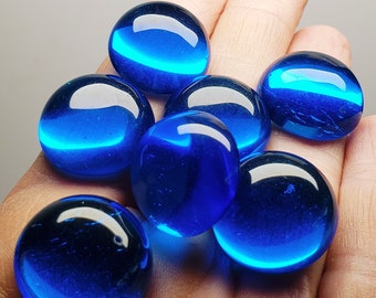 Electric Blue Andara Crystal Cabochon 20mm Chakra Set  - 5th Dimensional Healing Tool made with authentic Monatomic Andaras