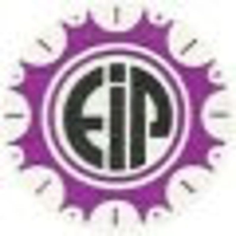 May include: Purple and black logo with the letters "EIP" inside a circle. The circle is surrounded by a purple starburst.