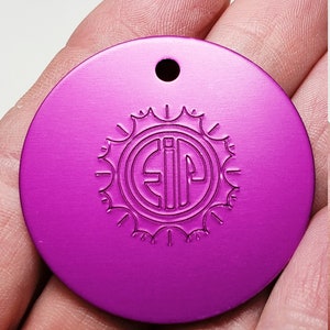 EIP Positive Energy Purple Disc / Pendant Tesla Purple Energy Disk Pendant Shields Your Body w/ Positive Energy and Blocks Negative E &emf image 2