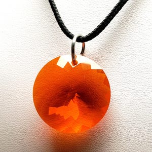 Andara Crystal Sacred Geometry Pendant Sphere Orange / Lion&#39;s Heart