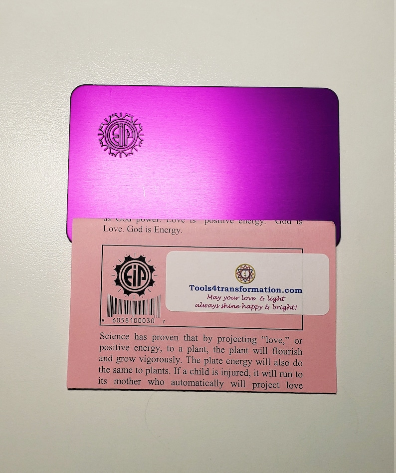 EIP Positive Energy Purple Plate - Small, Original Tesla Design image 4
