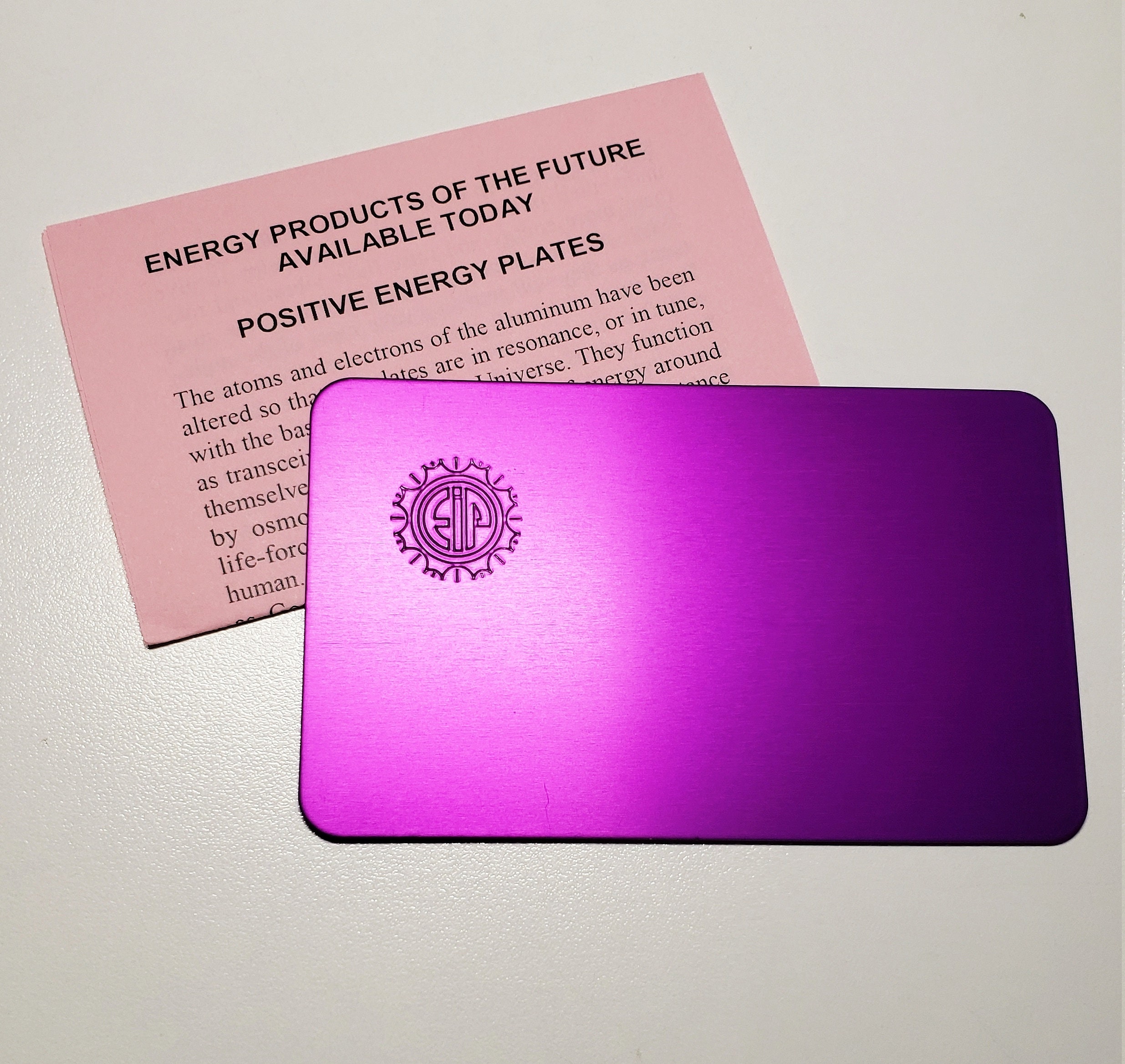 EIP Positive Energy Purple Plate Small Original Tesla - Positive