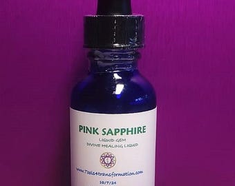 PINK SAPPHIRE Therapeutic Gemstone Vibrational Essences / Divine Healing Liquid