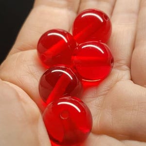 RED /LION'S HEART Andara Crystal 15mm set of 5 beads