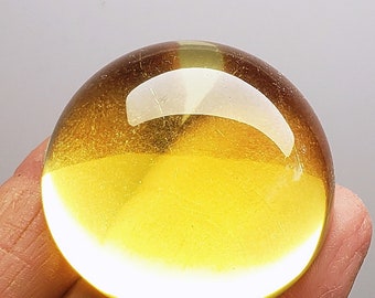 Yellow Andara Crystal Cabochon: Monatomic 5th Dimensional Healing Tool