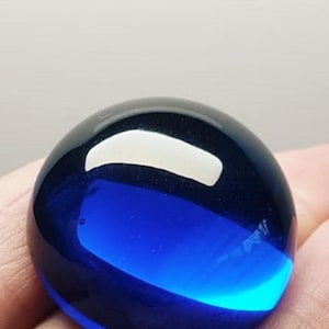 Cabujón de cristal Andara azul eléctrico: herramienta de sanación de quinta dimensión (30 mm)