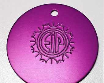 Disque / Pendentif violet à énergie positive EIP - Pendentif disque à énergie violette Tesla ! Protège votre corps avec de l'énergie positive et bloque les E et emf négatifs