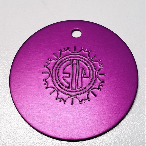 Disque / Pendentif violet à énergie positive EIP - Pendentif disque à énergie violette Tesla ! Protège votre corps avec de l'énergie positive et bloque les E et emf négatifs