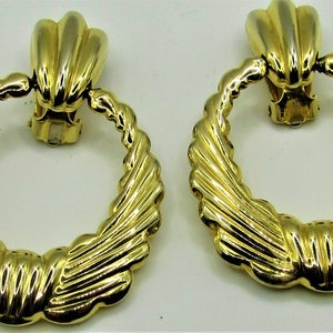 Vintage Classic Door Knocker Clip Earrings