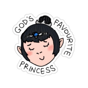 Shadowheart Gods Favourite Princess BG3 Sticker