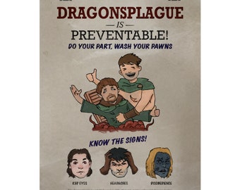 Dragonsplague is Preventable PSA Game Poster