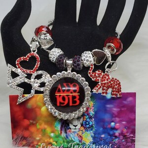 Pandora Inspired Delta Sigma Theta Charm Bracelet Etsy