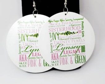 Alpha Kappa Alpha Earrings