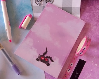 Pastel Mothman Notepad, Cryptid Stationery, A6