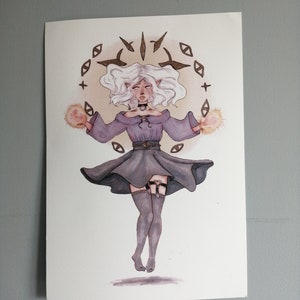 Oracle, Fantasy Elven Sorcerer, A4 Art Print