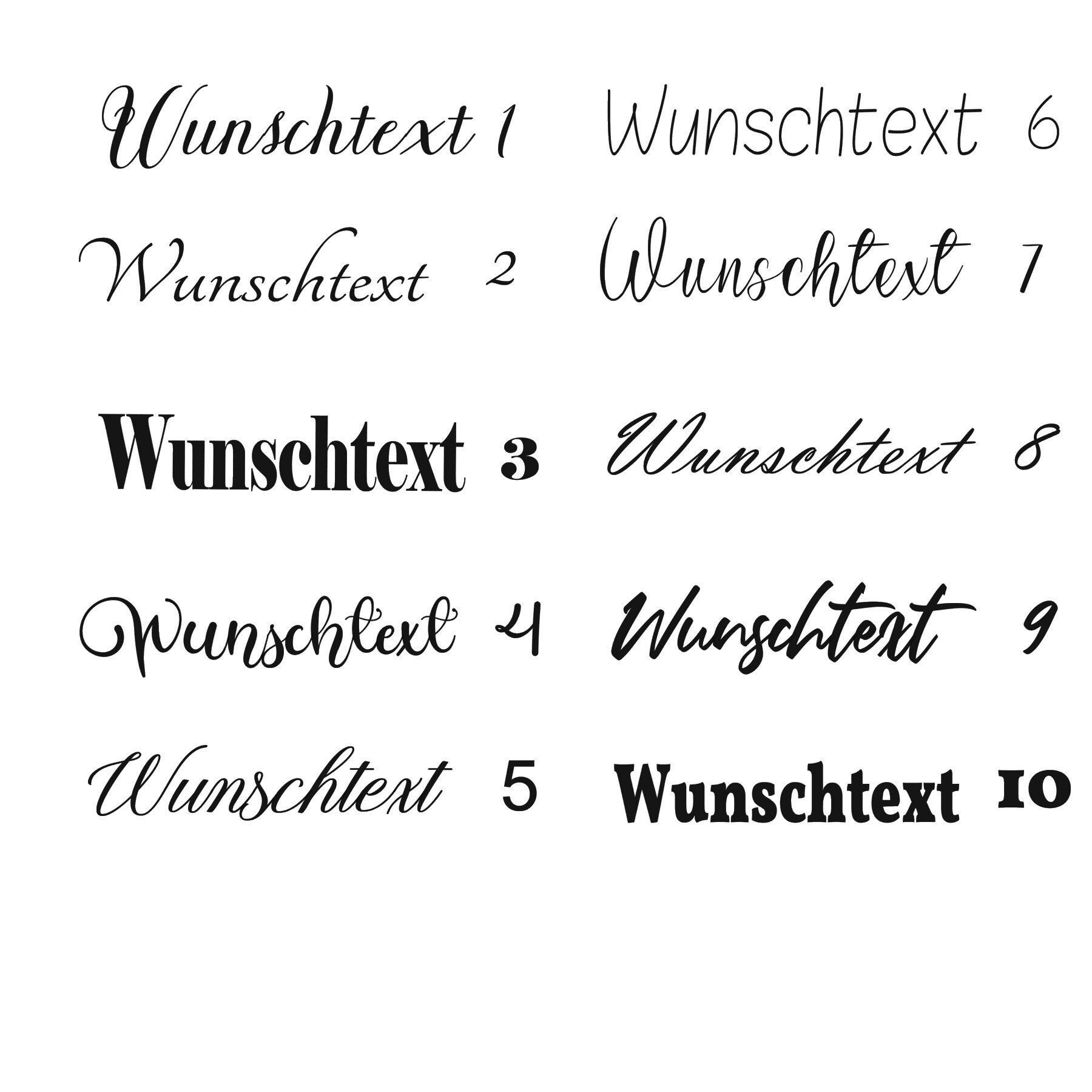 Wunschtext Aufkleber Sticker Schrift freie Auswahl Wunsch individuell  personalisiert Hochzeit Tischnummer Vinyl Marken Weihnachtskugeln -   Schweiz