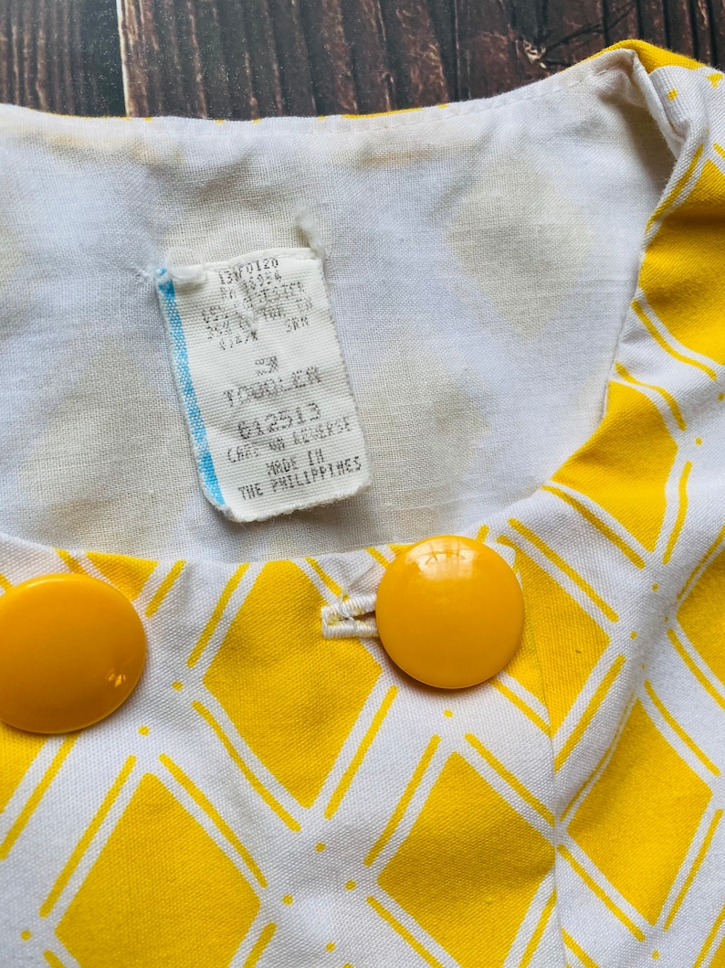 3T Vintage Yellow Mod Fruit Dress