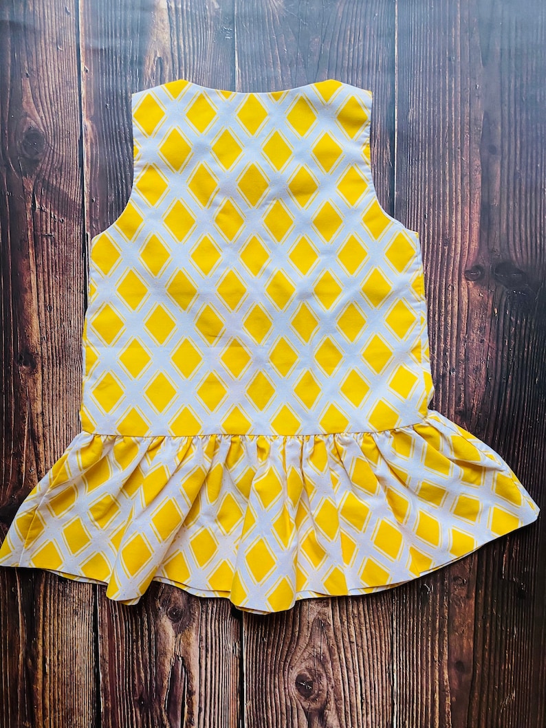 3T Vintage Yellow Mod Fruit Dress