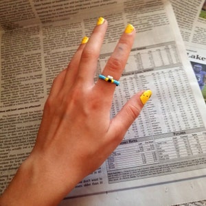 Beaded Bee Ring