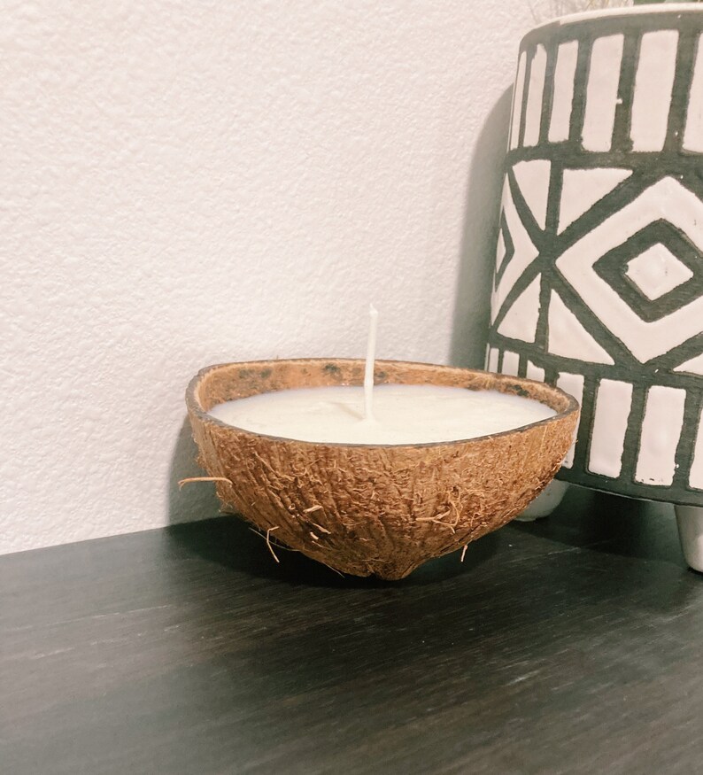 Coconut Candle Island Coconut Scented Soy Wax Candle Etsy