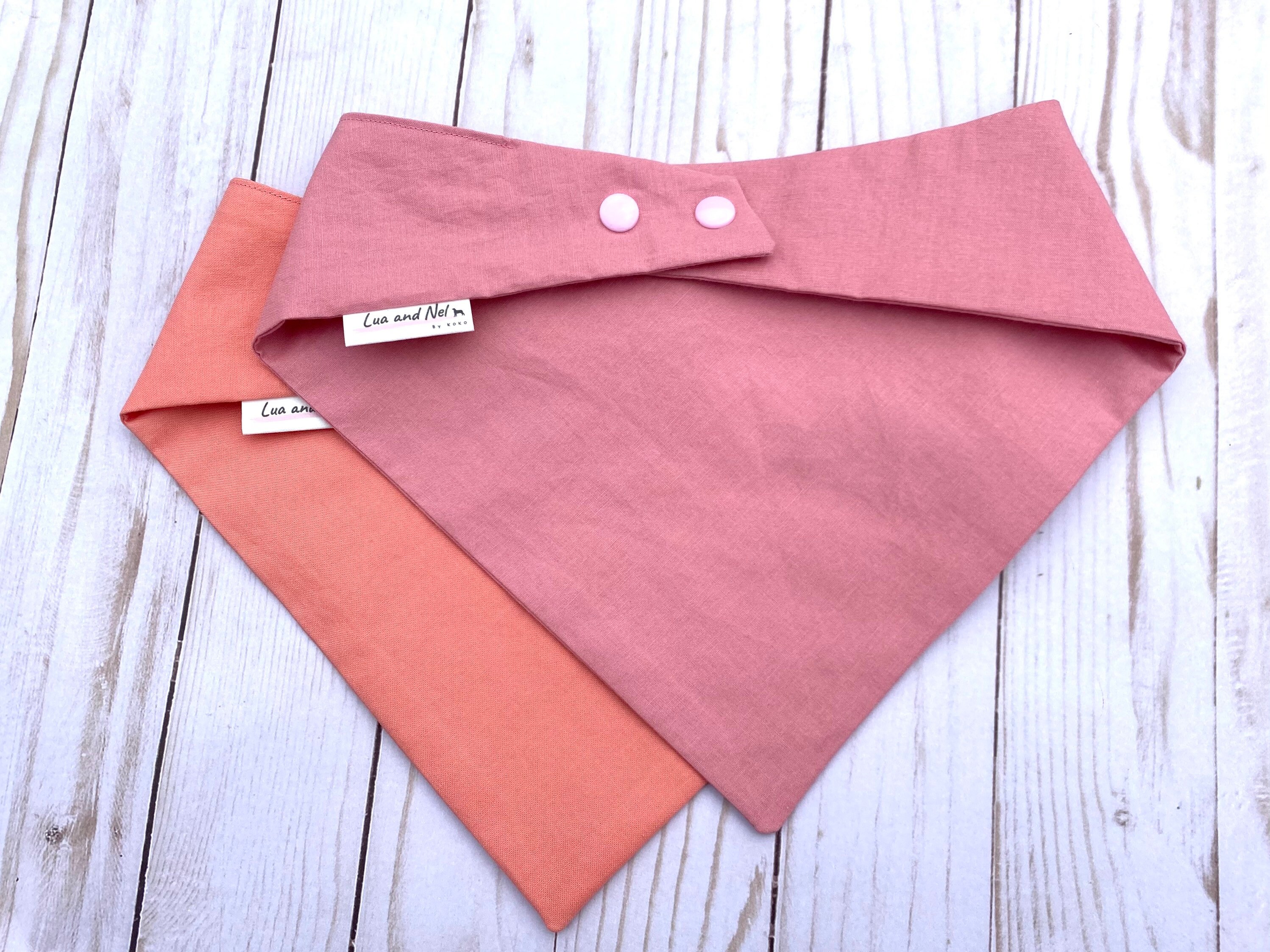 Solid color snap on dog bandana Etsy