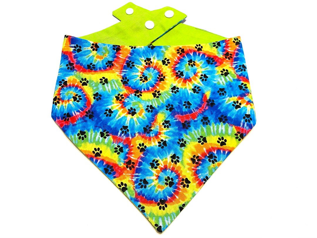 Tie Dye Mini Paws Dog Bandana Etsy