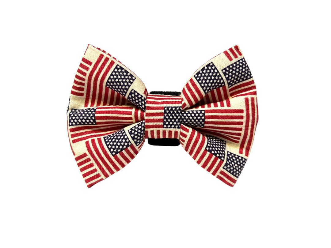 patriotic dog bow tie