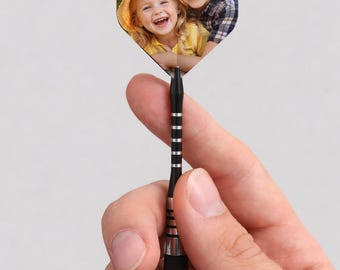 Dart Flight mit deinem Bild 4 Seiten Druck Sport Darts Dartscheibe personalisiert