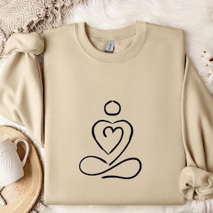 Yoga Sweatshirt, Yoga Sweater, Yoga Hoodie, Calm, Inspirational Sweatshirt, Positive Sweatshirt, Motivational Sweatshirt, Gift Sweatshirt