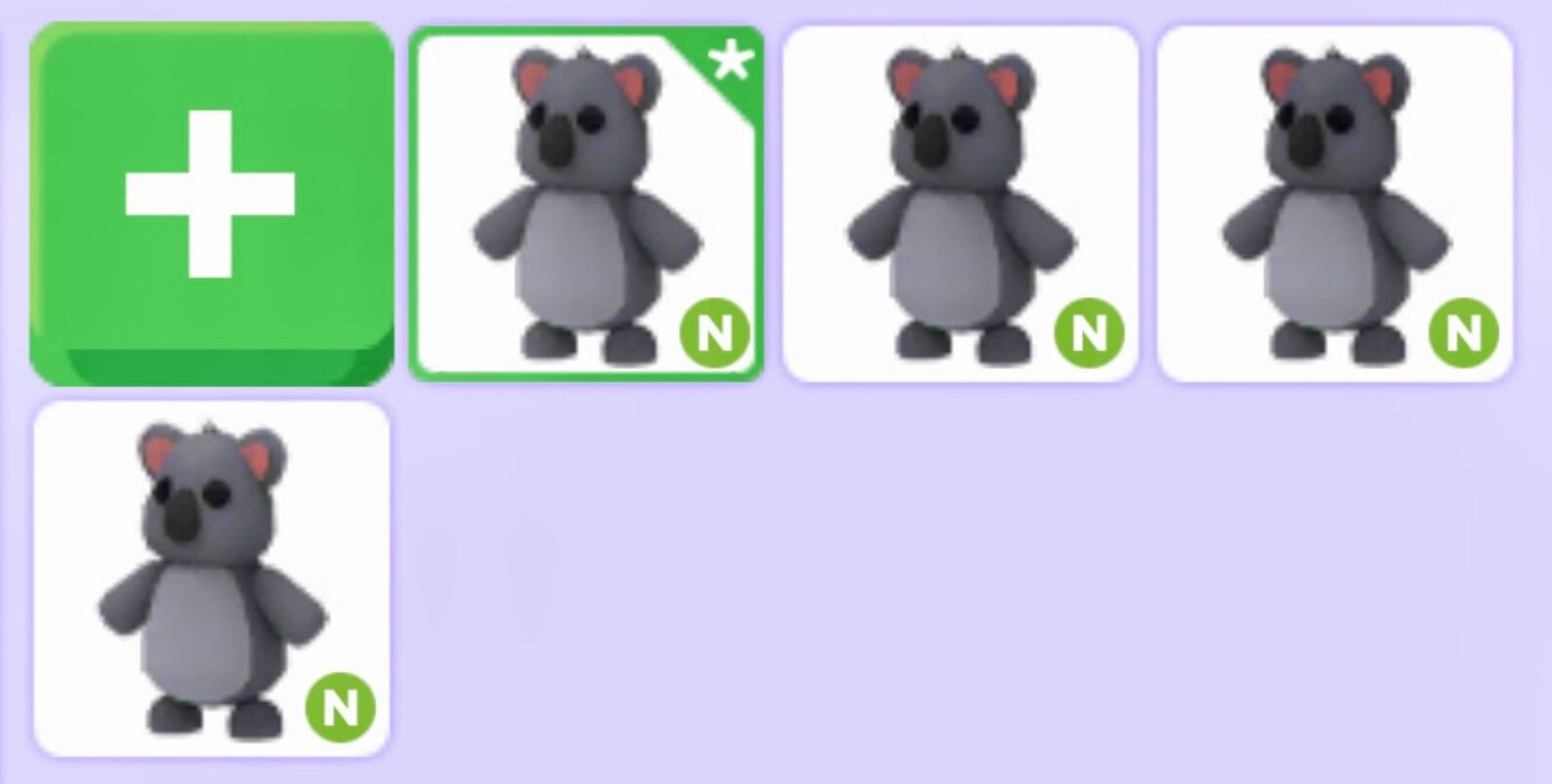 NEON Koala Adopt Me Roblox Game Etsy