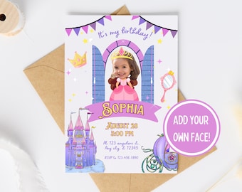 Customizable Princess Birthday Card, Kids Birthday (PDF Download)