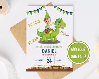 Custom Dinosaur Birthday Card: Kids Printable (PDF Download)