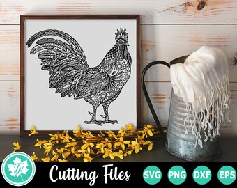 Download Rooster Mandala Svg Etsy