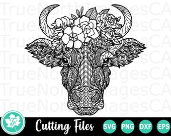 Download Mandala Cow Svg Etsy
