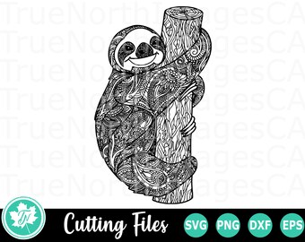 Download Sloth Mandala Svg Etsy