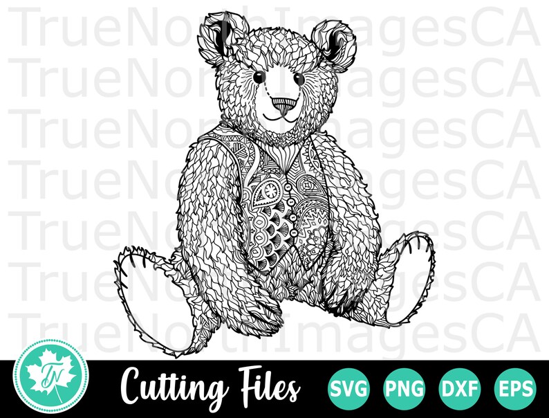 Download Clip Art Silhouette Filest Zentangle Svg Svg Files For Cricut Mandala Svg Teddy Bear Svg Art Collectibles