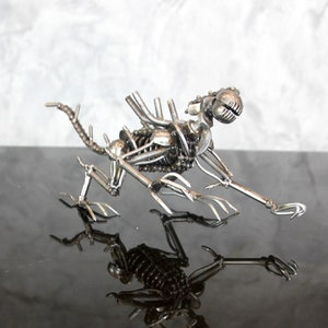 Alien Inspired Robot Recycled Scrap Metal Art