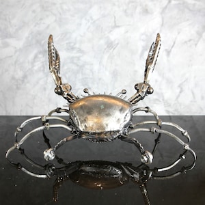 Crab 17&quot; Metal Sculpture Art