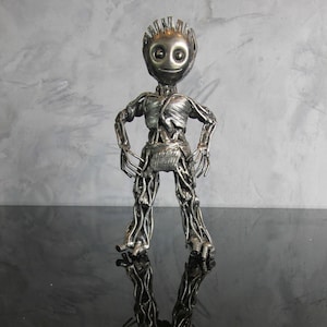 Groot Inspired Recycled Scrap Metal Art