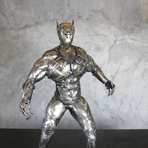 Black Panther Inspired Robot Recycled Scrap Metal Art