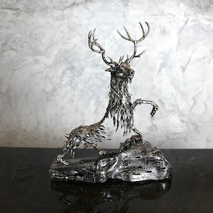 Texas Deer Metal Sculpture 18&quot;