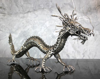 Dragon Robot Recycled Scrap Metal Art