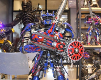 Made To Order Optimus Prime Recycled Scrap Metal Art