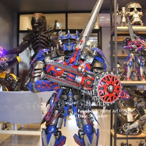 Made To Order Optimus Prime Recycled Scrap Metal Art