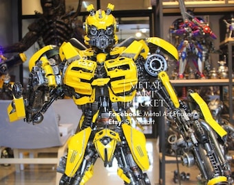 Bumblebee 38" Recycled Scrap Metal Art